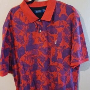 Nautica Red and Purple Men's Shirt
